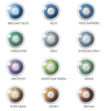 kleuren van Air Optix Colors lenzen